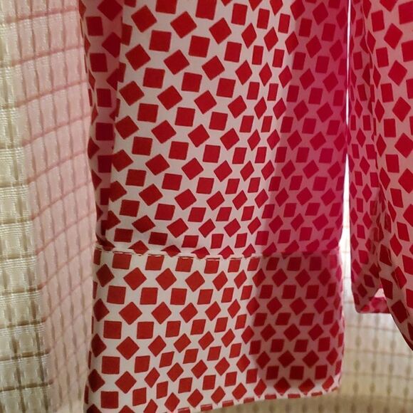 Liz Baker red & white button down vintage - Picture 3 of 7